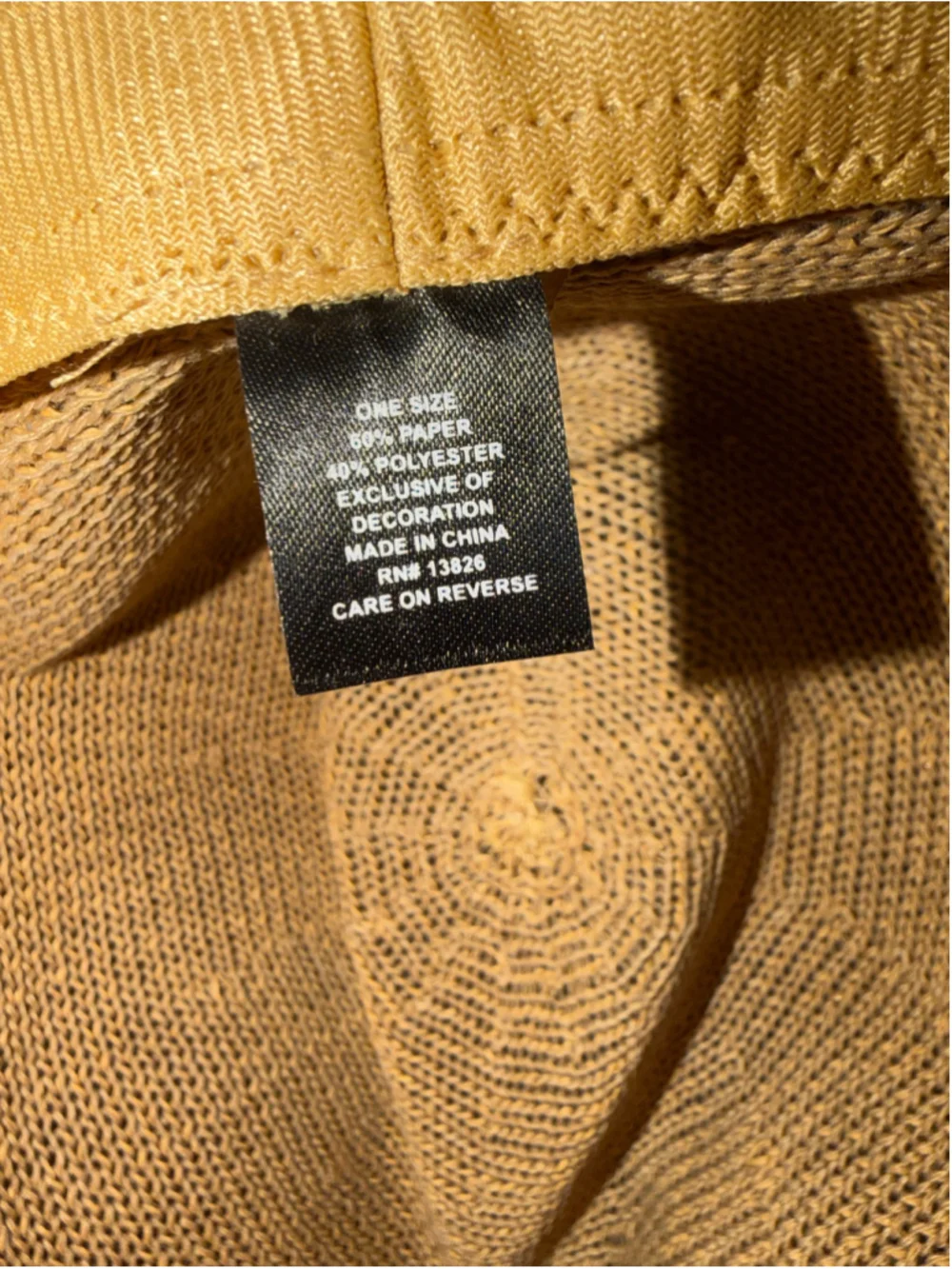Women's Unbranded Brown Straw Hat with Multicolor Beaded Band, One Size